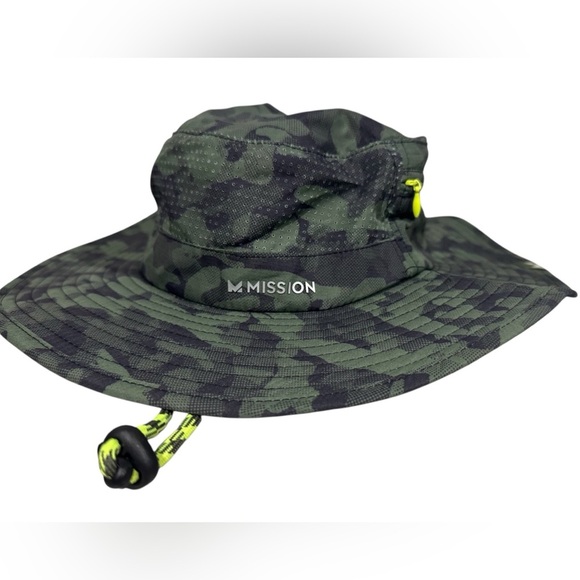Mission COOLING ANYWHERE BOONIE BUCKET HAT Green Camouflage OSFM - Picture 1 of 7